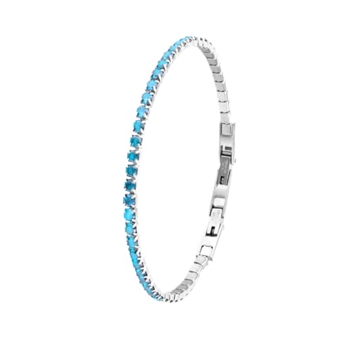 Zelara Italy Tennis-Armband Unisex mit Zirkonia – Edelstahl 316L – verstellbar 18 + 3 cm – eleganter Schmuck Geschenk, 18 cm + 3 cm estensione (totale 21 cm), Edelstahl, Zirkonia von Zelara Italy