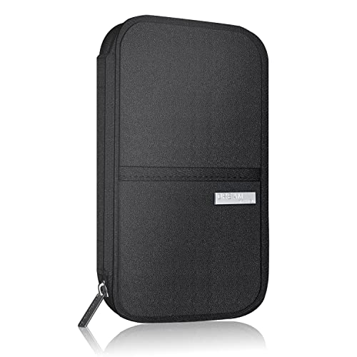 Zelbuck Reise-Organizer, Brieftasche, Reisepasshülle mit RFID-Blockierung, wasserdicht, Geldbörse, Reise, Familie, für Damen, Herren, Telefon, Flugticket, Karten, Schwarz, RFID Zelbuck Reise-Organizer, Brieftasche, Reisepasshülle mit RFID-Blockierung, wasserdicht, Geldbörse, Reise, Familie, für Damen, Herren, Telefon, Flugticket, Karten, Schwarz, RFID von Zelbuck