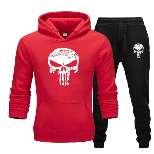 Zelbuck Unisex jogginganzug skull pullover 3d druck Herren Totenkopf Trainingsanzug Skull Totenkopf Jogginganzug für herren Trainingsanzug Pullover Jogger Set Skull Jogginganzug jogging 3d (A2,L) von Zelbuck