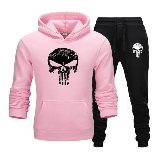 Zelbuck Unisex jogginganzug skull pullover 3d druck Herren Totenkopf Trainingsanzug Skull Totenkopf Jogginganzug für herren Trainingsanzug Pullover Jogger Set Skull Jogginganzug jogging 3d (A9,S) von Zelbuck