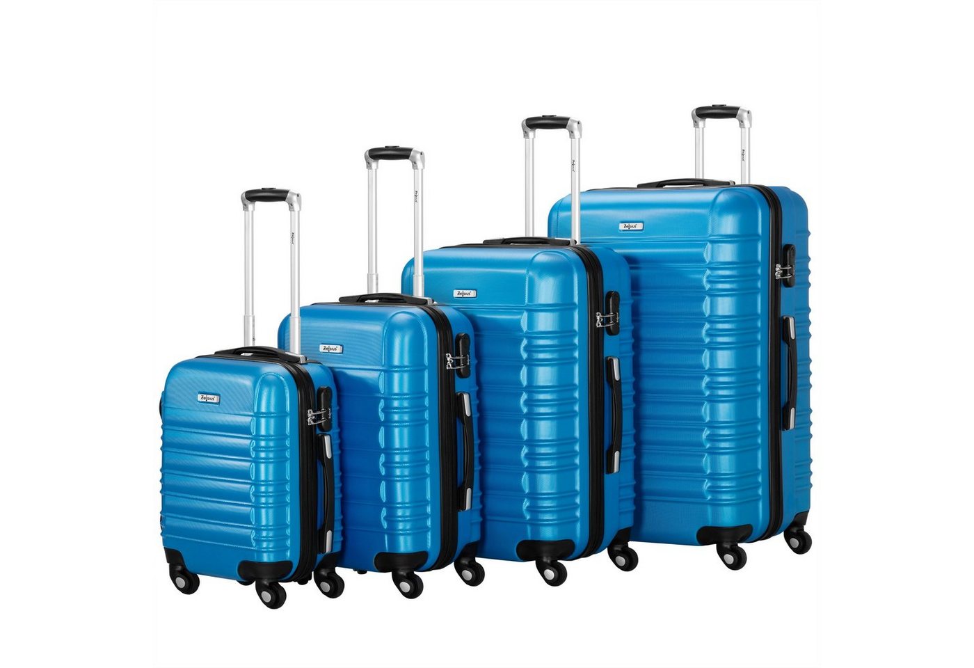 Zelsius Kofferset 4er Set, Blau, ABS Hartschalenkoffer, Zahlenschloss, Innen Trennwand, 4 Rollen Zelsius Kofferset 4er Set, Blau, ABS Hartschalenkoffer, Zahlenschloss, Innen Trennwand, 4 Rollen von Zelsius