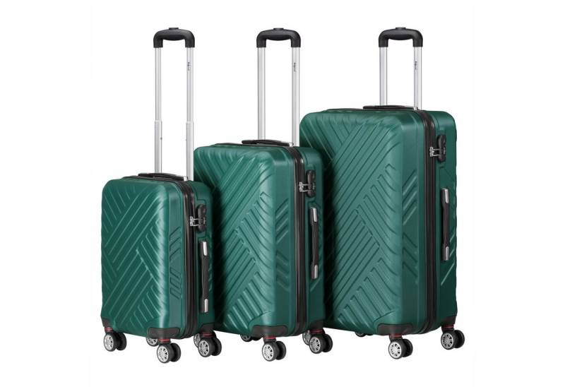 Zelsius Kofferset Koffer Set 3 Stück, Petrol Grün, ABS Hartschalenkoffer mit Schloss, 4 Rollen, (Set, Kofferset) von Zelsius