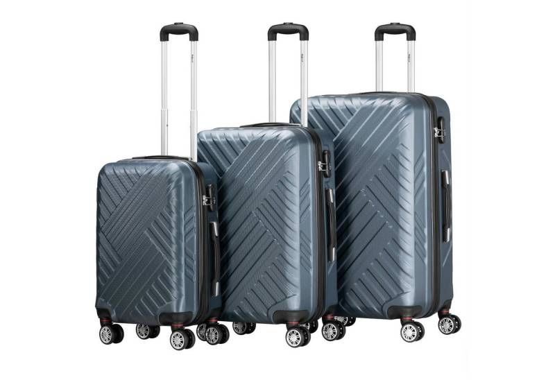 Zelsius Kofferset 3er Set, Anthrazit, ABS Hartschalenkoffer, Zahlenschloss und Trennwand, 4 Rollen Zelsius Kofferset 3er Set, Anthrazit, ABS Hartschalenkoffer, Zahlenschloss und Trennwand, 4 Rollen von Zelsius