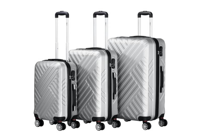 Zelsius Kofferset 3er Set, Grau, ABS Hartschalenkoffer, Zahlenschloss, Innen Trennwand, 4 Rollen Zelsius Kofferset 3er Set, Grau, ABS Hartschalenkoffer, Zahlenschloss, Innen Trennwand, 4 Rollen von Zelsius