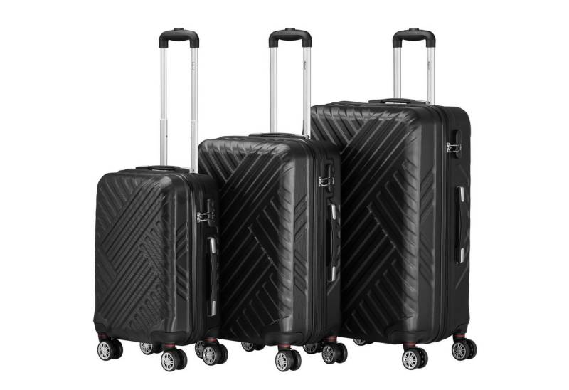 Zelsius Kofferset 3er Set, Schwarz, ABS Hartschalenkoffer, Zahlenschloss, Trennwand, 4 Rollen Zelsius Kofferset 3er Set, Schwarz, ABS Hartschalenkoffer, Zahlenschloss, Trennwand, 4 Rollen von Zelsius