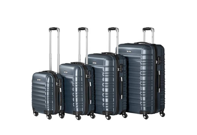 Zelsius Kofferset 4er Set, Anthrazit, ABS Hartschalenkoffer, Zahlenschloss und Trennwand, 4 Rollen Zelsius Kofferset 4er Set, Anthrazit, ABS Hartschalenkoffer, Zahlenschloss und Trennwand, 4 Rollen von Zelsius