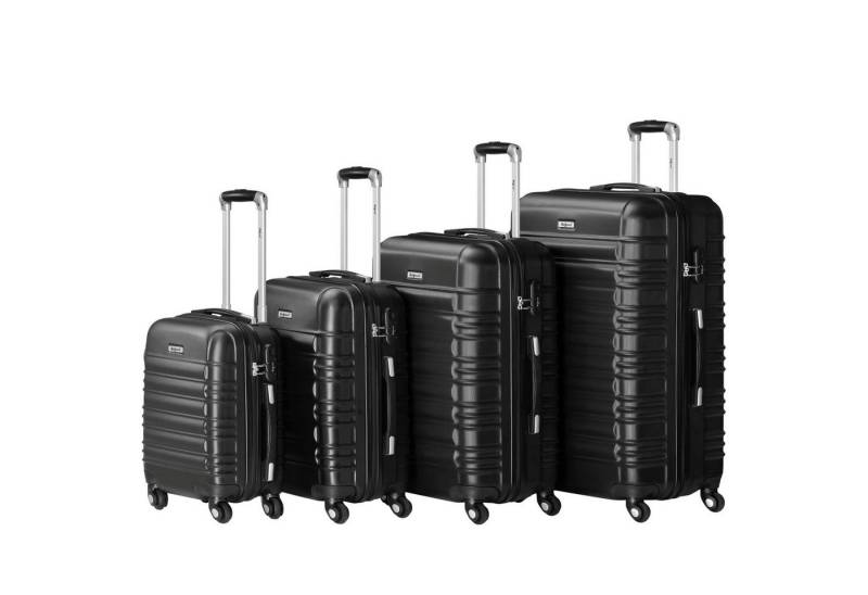 Zelsius Kofferset 4er Set, Schwarz, ABS Hartschalenkoffer, Zahlenschloss und Trennwand, 4 Rollen Zelsius Kofferset 4er Set, Schwarz, ABS Hartschalenkoffer, Zahlenschloss und Trennwand, 4 Rollen von Zelsius