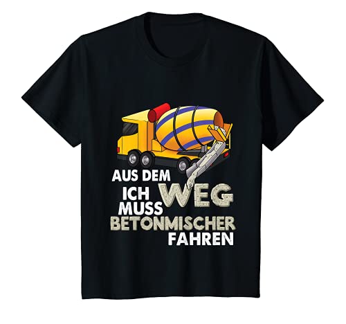 Kinder Aus dem Weg ich muss Betonmischer fahren T-Shirt Kinder Aus dem Weg ich muss Betonmischer fahren T-Shirt von Zementwagen Geschenk & Betonmischer für Kinder