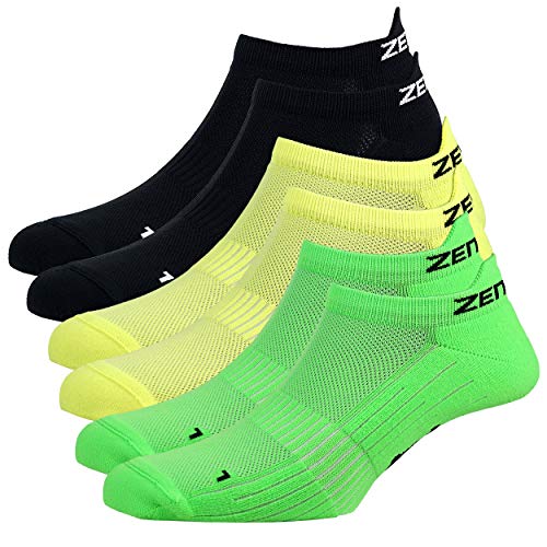 Zen Core Sneaker Füßlinge 6 Paare, Größe 35-37 und 38-41 für Damen, kurze Socken, Sport&Freizeit, Laufsocken, Fitness, Fahrradfahren, Running Socken, Atmungsaktiv, Gepolstert, Antiblasen von Zen Core