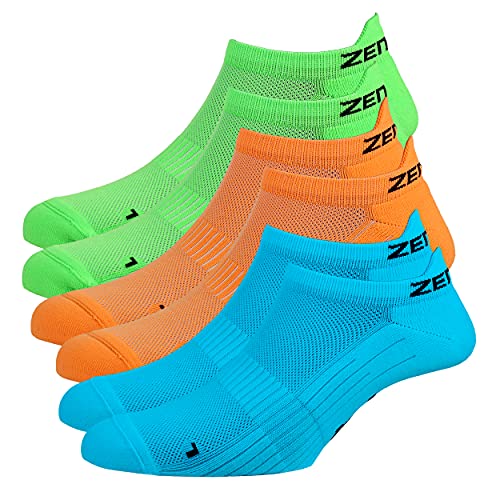 Zen Core Sneaker Füßlinge 6 Paare, Größe 35-37 und 38-41 für Damen, kurze Socken, Sport&Freizeit, Laufsocken, Fitness, Fahrradfahren, Running Socken, Atmungsaktiv, Gepolstert, Antiblasen von Zen Core