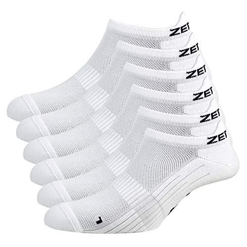 Zen Core Sneaker Füßlinge 6 Paare, Größe 40-43 und 44-47 für Herren, kurze Socken, Sport&Freizeit, Laufsocken, Fitness, Fahrradfahren, Running Socken, Atmungsaktiv, Gepolstert, Antiblasen von Zen Core