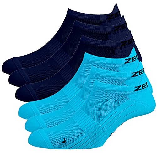 Zen Core Sneaker Füßlinge 6 Paare, Größe 40-43 und 44-47 für Herren, kurze Socken, Sport&Freizeit, Laufsocken, Fitness, Fahrradfahren, Running Socken, Atmungsaktiv, Gepolstert, Antiblasen von Zen Core