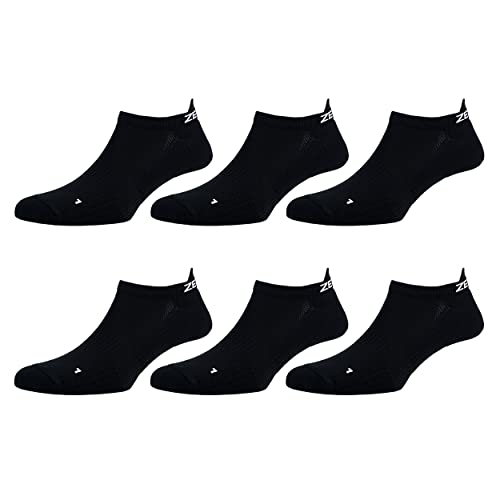 Zen Core schwarze Sneaker Füßlinge 3, 6, 12 Paare, Größe 40-43 und 44-47 für Herren, kurze Socken, Sport&Freizeit, Laufsocken, Fitness, Fahrradfahren, Running Socken, Atmungsaktiv, Antiblasen von Zen Core