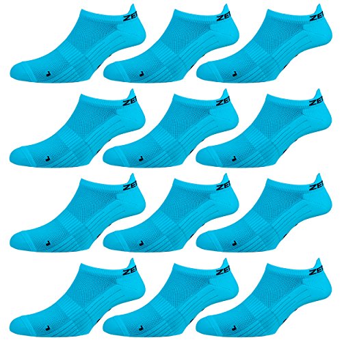 Zen Core blaue Sneaker Füßlinge 3, 6, 12 Paare, Größe 40-43 und 44-47 für Herren, kurze Socken, Sport&Freizeit, Laufsocken, Fitness, Fahrradfahren, Running Socken, Atmungsaktiv, Antiblasen von Zen Core