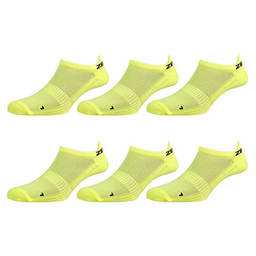 Zen Core gelbe Sneaker Füßlinge 3, 6, 12 Paare, Größe 40-43 und 44-47 für Herren, kurze Socken, Sport&Freizeit, Laufsocken, Fitness, Fahrradfahren, Running Socken, Atmungsaktiv, Antiblasen von Zen Core