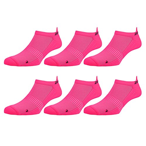 Zen Core pinke Sneaker Füßlinge 3, 6, 12 Paare, Größe 40-43 und 44-47 für Herren, kurze Socken, Sport&Freizeit, Laufsocken, Fitness, Fahrradfahren, Running Socken, Atmungsaktiv, Antiblasen von Zen Core