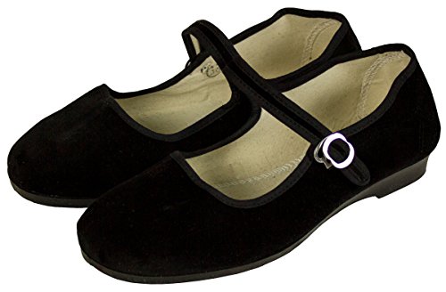 Zen Man Traditionelle chinesische Damenschuhe, Samtschuh (36, Schwarz) von Zen Man