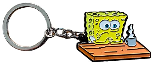 Zen Monkey Studios x SpongeBob Schlüsselanhänger mit Schwammkopf, Mehrfarbig/Meereswellen (Ocean Tides), Small von Zen Monkey Studios