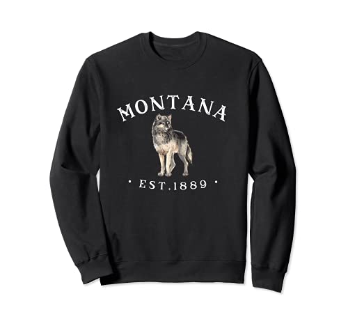 Montana Shirt für Herren Damen | Montana Wolf Sweatshirt von Zen Montana