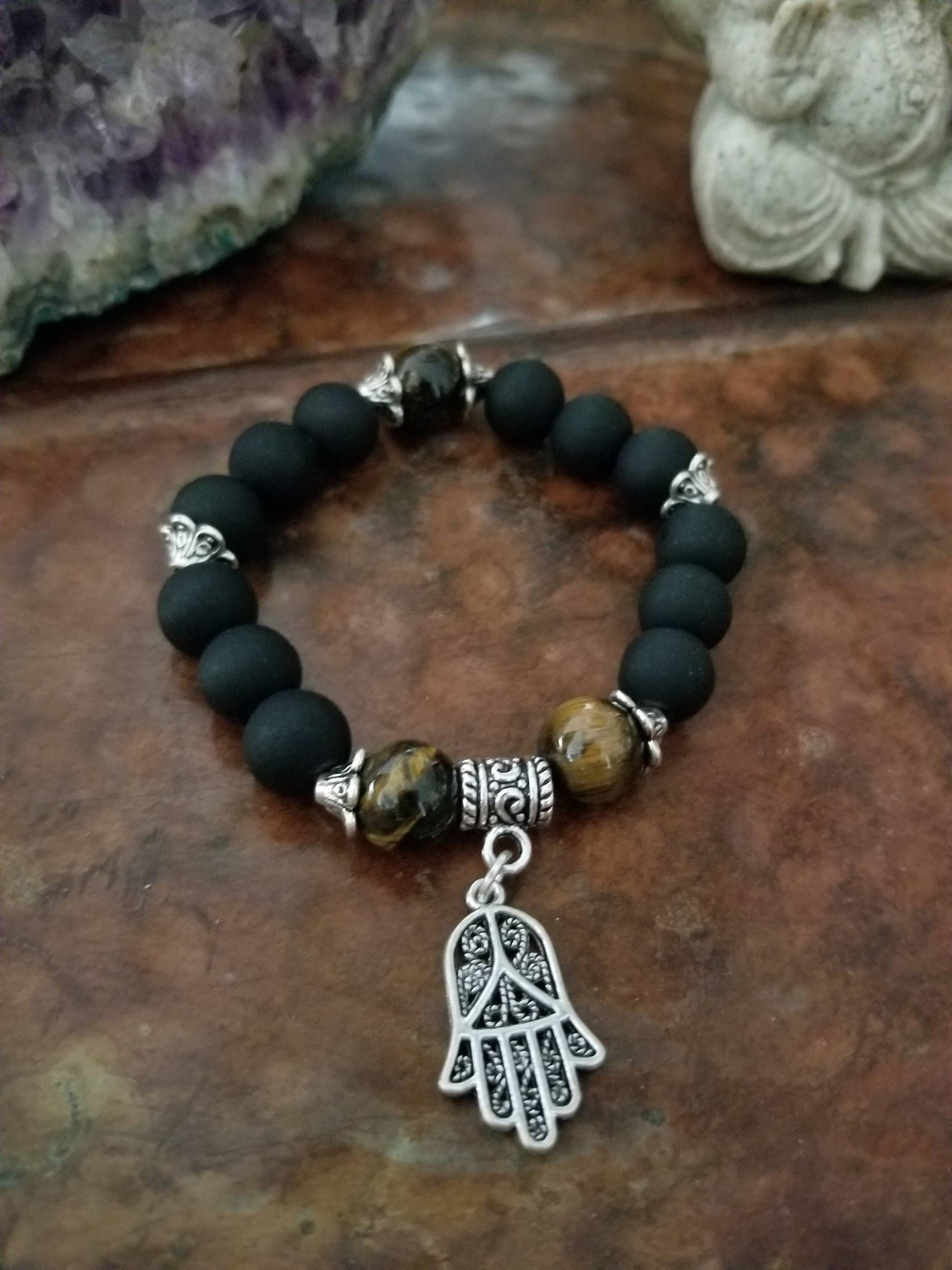 Tiger Auge Armband Mit Fatima Charme Tiger Auge Armband Mit Fatima Charme von ZenBabe