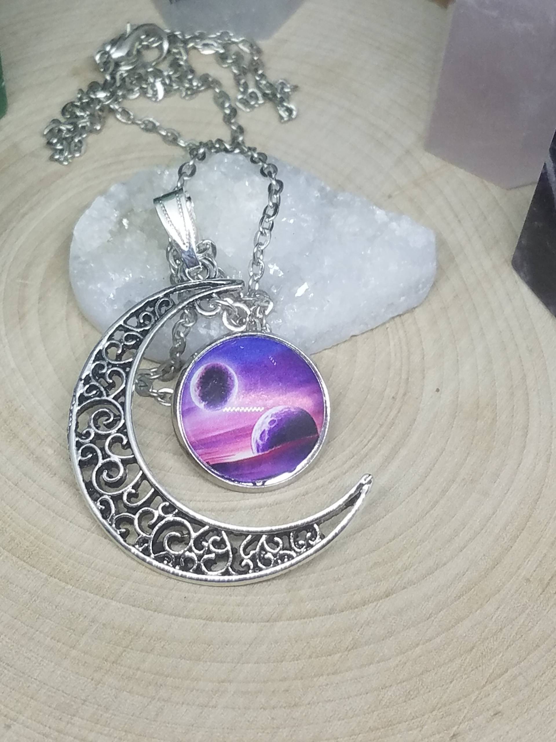 Planet Mars Foto Anhänger Halskette Mondsichel Schmuck Planet Mars Foto Anhänger Halskette Mondsichel Schmuck von ZenSationalGifts