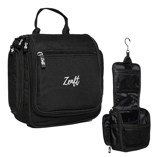 Zenft Kulturbeutel - Kulturtasche groß zum Aufhängen für Herren & Damen - Vielseitige Kosmetiktasche für Koffer & Handgepäck - Ideal als Waschtasche und Kosmetik Organizer für Deine Reise (Large) von ZENFT