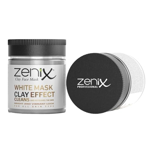 Zenix Clay Face Mask White 190gr | Gesichtsmaske mit Tonerde | Gesichtskur mit Argan Öl | Gesichtspflege für Männer & Frauen - gegen Pickel, Mitesser und Unreinheiten | Kil Maskesi von Zenix