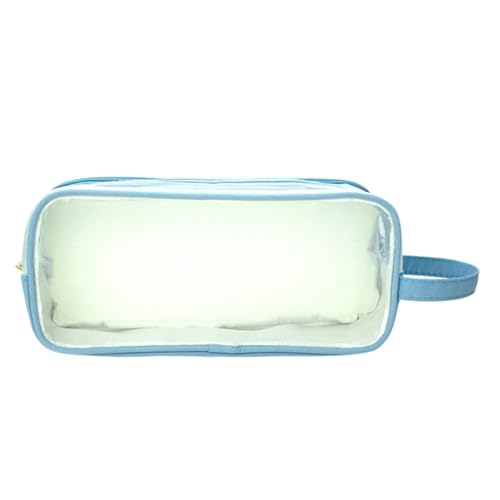 Double Layer Clear Pencil Case Mit 2 Fächern Leichter Reisebereich Für Schulbüro Kunstversorgungen Clear Organizer Beutel von Zenlir