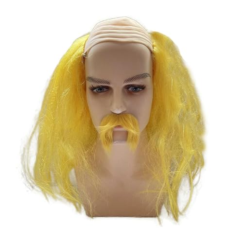 Halloween Haariger Kopfbedecke Lustige Perücken Kappen Schnurrbart Für Perücken Streich Halloween Lustige Cartoon Kopfbedeckung von Zenlir