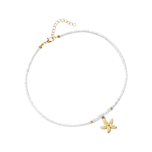 Verstellbare Seestarfishes Halskette Perlen Perlendesigns 4 Stile Für Lässige Und Abendliche Outfits Muscheln Schmuck Für Frauen von Zenlir