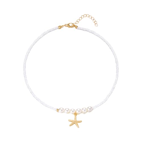 Verstellbare Seestarfishes Halskette Perlen Perlendesigns 4 Stile Für Lässige Und Abendliche Outfits Muscheln Schmuck Für Frauen von Zenlir