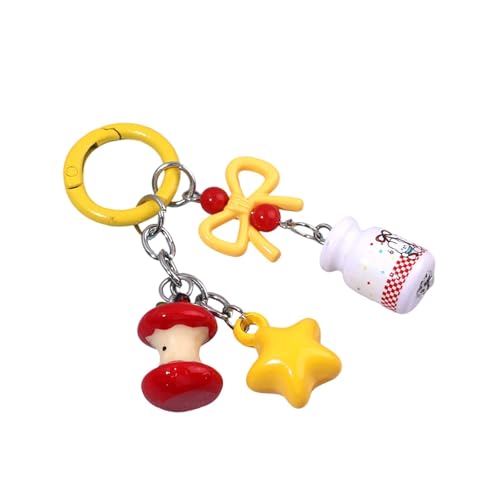 Zenlir BOWS Pilzschlüsselkette Für Frauen Handtasche Charme Mode Erstes Accessoires Valentinstag Geschenke Autoschlüsselringe Niedliche Bögen Star von Zenlir