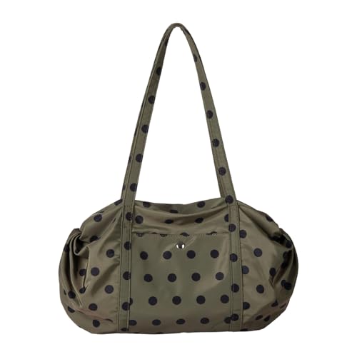 Zenlir Nylon Umhängetasche Mit Großer Kapazität Mit Einem Leichten Tupfen Dot Design Für Den Täglichen Lässigen Gebrauch. Ergonomische Leichte Handtasche von Zenlir