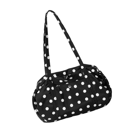 Zenlir Nylon Umhängetasche Mit Großer Kapazität Mit Einem Leichten Tupfen Dot Design Für Den Täglichen Lässigen Gebrauch. Ergonomische Leichte Handtasche von Zenlir