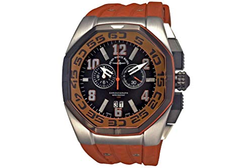 Zeno-Watch - Armbanduhr - Herren - Neptun 5 Chrono Big Date orange - 4541-5020Q-a15 von ZENO-WATCH BASEL