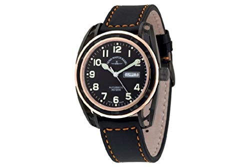 Zeno Watch Basel Herren Uhr Analog Automatik mit Leder Armband 3869DD-BRG-a1 von ZENO-WATCH BASEL