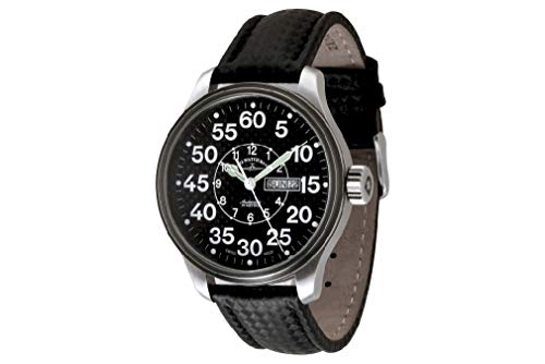 Zeno Watch Basel Herren Uhr Analog Automatik mit Leder Armband 8554DDOB-s1 von Zeno Watch Basel