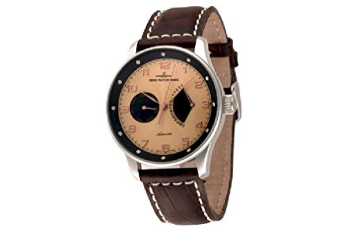 Zeno Watch Basel Herren Uhr Analog Automatik mit Leder Armband P592-Dia-g6-1 von ZENO-WATCH BASEL