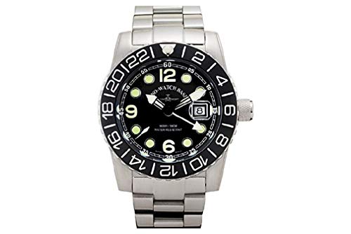 Zeno Watch Basel Herren Uhr Analog Quarz mit Edelstahl Armband 6349Q-GMT-a1M von ZENO-WATCH BASEL