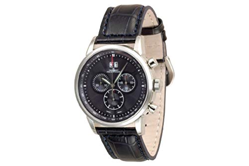 Zeno Watch Basel Herren Uhr Analog Quarz mit Leder Armband 6069-5040Q-g4 von ZENO-WATCH BASEL