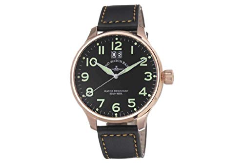 Zeno Watch Basel Herren Uhr Analog Quarz mit Leder Armband 6221-7003Q-Pgr-a1 von ZENO-WATCH BASEL