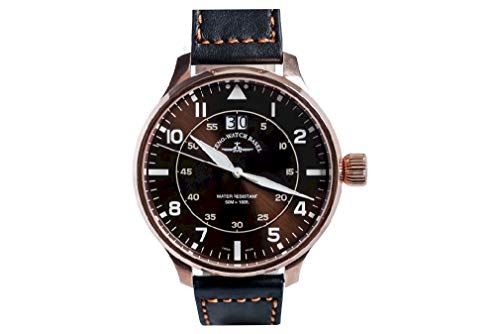 Zeno Watch Basel Herren Uhr Analog Quarz mit Vergoldet Armband 6221N-7003Q-Pgr-a6 von ZENO-WATCH BASEL