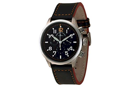Zeno Watch Basel Herrenuhr Analog Quarz mit Leder Armband 6302-5030Q-a15 von Zeno Watch Basel