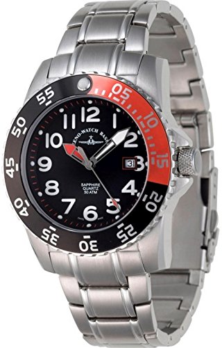 Zeno-Watch Herrenuhr - Airplane Diver Airplanediver II, Black + orange - 6350Q-a1-5M von ZENO-WATCH BASEL