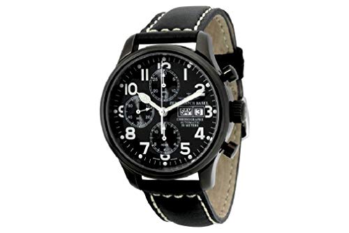 Zeno-Watch Herrenuhr - NC Pilot Chrono Black - 9557TVDD-bk-a1 von Zeno
