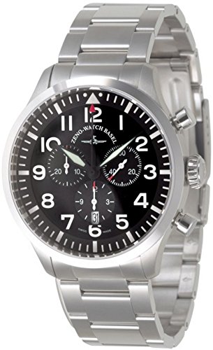 Zeno-Watch Herrenuhr - Navigator NG Chronograph Quartz, Black, MB - 6569-5030Q-a1M von Zeno