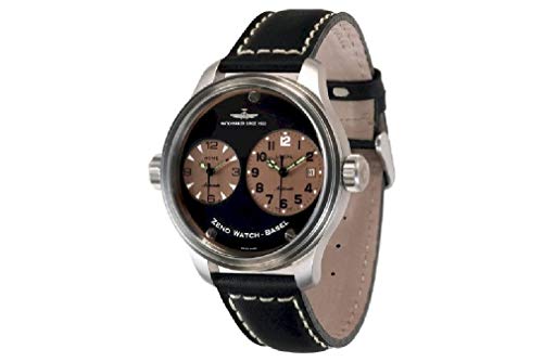 Zeno-Watch Herrenuhr - OS Pilot Dual Time - 8671-b16 von Zeno