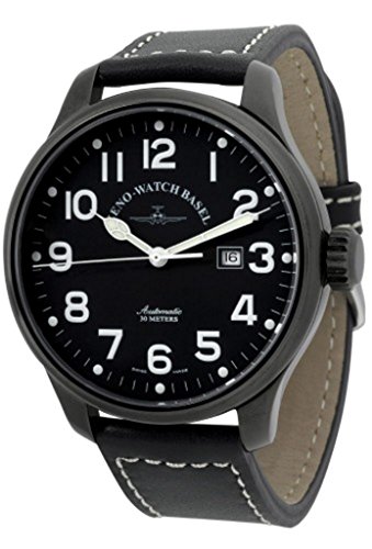 Zeno-Watch Herrenuhr - Oversized Pilot Black - 8554-bk-a1 von Zeno