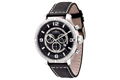 Zeno-Watch Herrenuhr - Oversized Retro Chrono Parisienne - 8830Q-h1 von Zeno