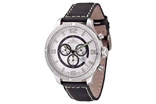 Zeno-Watch Herrenuhr - Oversized Retro Chrono Parisienne - 8830Q-h3 von Zeno